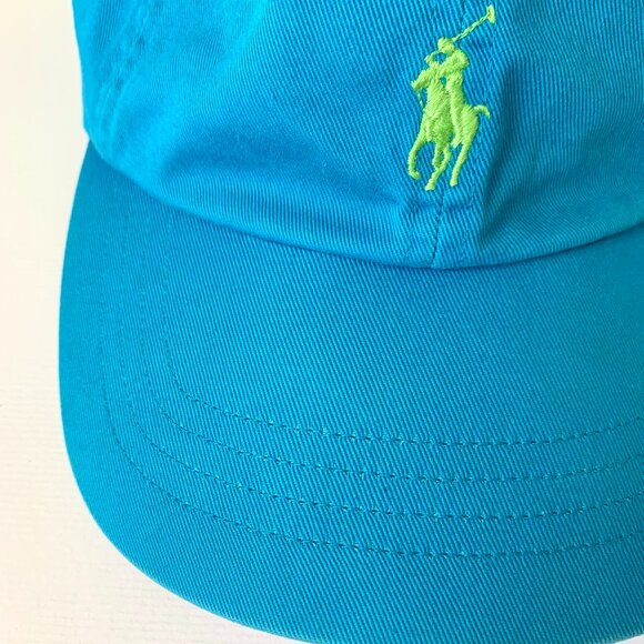 Polo Ralph Lauren Blue Green Hat Pony Costal Old Money Luxury Prep Streetwear - Picture 5 of 12